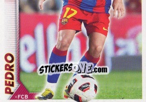 Sticker Pedro in action (2 of 2) - FC Barcelona 2010-2011 n. 136 - Panini