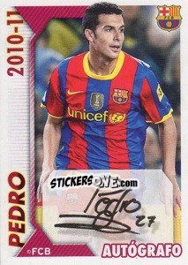 Figurina Pedro (autografo) - FC Barcelona 2010-2011 - Panini