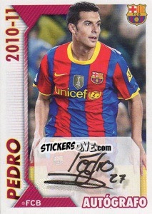 Sticker Pedro (autografo) - FC Barcelona 2010-2011 n. 137 - Panini