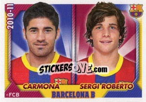 Sticker Carmona / Sergi Roberto - FC Barcelona 2010-2011 n. 150 - Panini