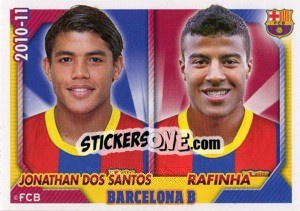 Sticker Jonathan Dos Santos / Rafinha Alcántara - FC Barcelona 2010-2011 n. 151 - Panini