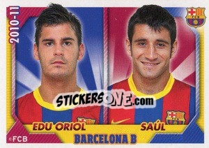 Sticker Edu Oriol / Saul - FC Barcelona 2010-2011 n. 152 - Panini