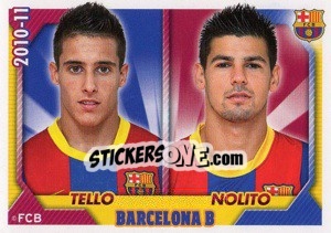 Sticker Cristian Tello / Nolito - FC Barcelona 2010-2011 n. 154 - Panini