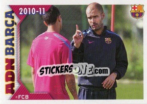 Cromo Guardiola in training - FC Barcelona 2010-2011 - Panini