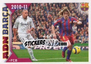 Sticker Puyol in action - FC Barcelona 2010-2011 - Panini