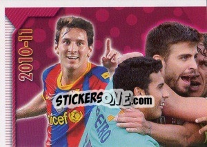 Sticker Forca Barca! (1 of 8) - FC Barcelona 2010-2011 n. 173 - Panini