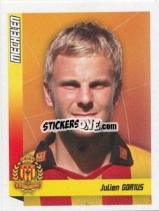 Sticker Gorius - Football Belgium 2010-2011 - Panini