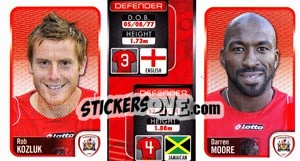 Sticker Rob Kozluk / Darren Moore  - Coca-Cola Championship 2009-2010 n. 7 - Panini