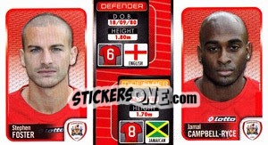 Sticker Stephen Foster / Jamal Campbell-Ryce  - Coca-Cola Championship 2009-2010 n. 8 - Panini