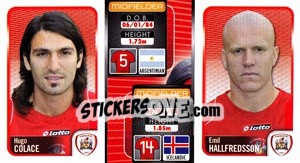 Sticker Hugo Colace / Emil Hallfredsson  - Coca-Cola Championship 2009-2010 n. 9 - Panini