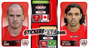 Sticker Iain Hume / Anderson De Silva  - Coca-Cola Championship 2009-2010 n. 15 - Panini