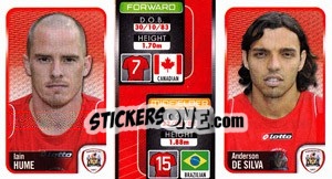 Sticker Iain Hume / Anderson De Silva  - Coca-Cola Championship 2009-2010 - Panini