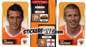 Sticker Rob Edwards / Keith Southern  - Coca-Cola Championship 2009-2010 n. 24 - Panini
