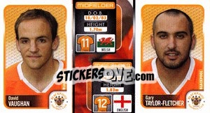 Sticker David Vaughan / Gary Taylor-Fletcher  - Coca-Cola Championship 2009-2010 n. 29 - Panini