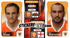 Cromo David Vaughan / Gary Taylor-Fletcher  - Coca-Cola Championship 2009-2010 - Panini