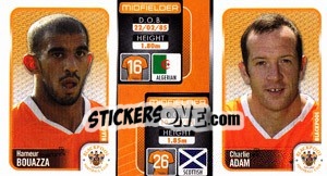 Sticker Hameur Bouazza / Charlie Adam  - Coca-Cola Championship 2009-2010 n. 30 - Panini