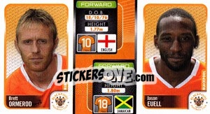 Sticker Brett Ormerod / Jason Euell  - Coca-Cola Championship 2009-2010 n. 32 - Panini