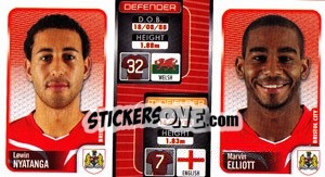 Sticker Lewin Nyatanga / Marvin Elliott  - Coca-Cola Championship 2009-2010 n. 39 - Panini