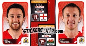 Sticker Cole Skuse / Gavin Williams  - Coca-Cola Championship 2009-2010 n. 45 - Panini