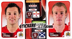Sticker Ivan Sproule / David Clarkson  - Coca-Cola Championship 2009-2010 n. 46 - Panini