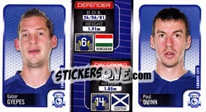 Sticker Gabor Gyepes / Paul Quinn  - Coca-Cola Championship 2009-2010 n. 53 - Panini