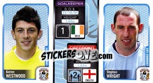 Sticker Keiren Westwood / Stephen Wright  - Coca-Cola Championship 2009-2010 n. 66 - Panini