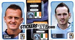 Sticker Sammy Clingan / David Bell  - Coca-Cola Championship 2009-2010 n. 74 - Panini