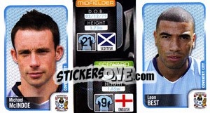 Sticker Michael Mcindoe / Leon Best  - Coca-Cola Championship 2009-2010 n. 76 - Panini