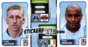 Sticker Freddy Eastwood / Clinton Morrison  - Coca-Cola Championship 2009-2010 n. 77 - Panini