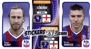 Sticker Shaun Derry / Darren Ambrose  - Coca-Cola Championship 2009-2010 n. 84 - Panini