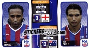 Sticker Neil Danns / Nick Carle  - Coca-Cola Championship 2009-2010 n. 89 - Panini