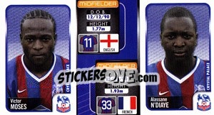 Sticker Victor Moses / Alassane N'Diaye  - Coca-Cola Championship 2009-2010 n. 90 - Panini