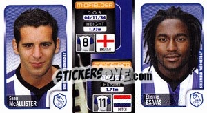 Sticker Sean Mcallister / Etienne Esajas  - Coca-Cola Championship 2009-2010 - Panini