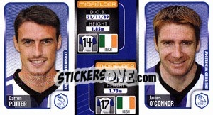 Sticker Darren Potter / James O'Connor  - Coca-Cola Championship 2009-2010 n. 339 - Panini
