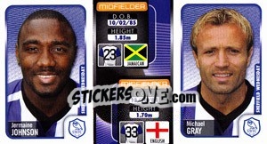 Sticker Jermaine Johnson / Michael Gray  - Coca-Cola Championship 2009-2010 n. 340 - Panini