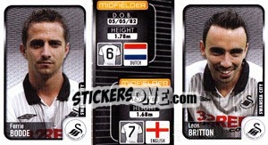 Sticker Ferrie Bodde / Leon Britton  - Coca-Cola Championship 2009-2010 n. 348 - Panini