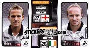 Sticker Mark Gower / Tom Butler  - Coca-Cola Championship 2009-2010 - Panini