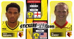 Sticker Adrian Mariappa / Jay Demerit  - Coca-Cola Championship 2009-2010 n. 361 - Panini