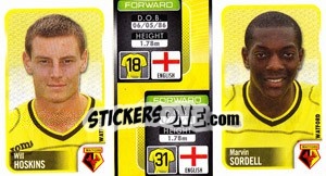 Sticker Will Hoskins / Marvin Sordell  - Coca-Cola Championship 2009-2010 - Panini