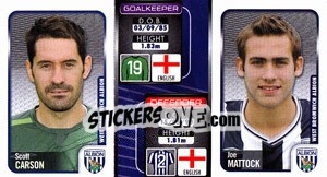 Sticker Scott Carson / Joe Mattock  - Coca-Cola Championship 2009-2010 n. 375 - Panini