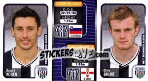 Sticker Robert Koren / Chris Brunt  - Coca-Cola Championship 2009-2010 n. 378 - Panini