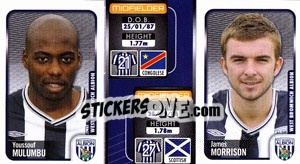 Sticker Youssouf Mulumbu / James Morrison  - Coca-Cola Championship 2009-2010 n. 384 - Panini