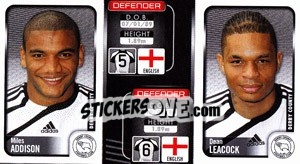 Sticker Miles Addison / Dean Leacock  - Coca-Cola Championship 2009-2010 n. 105 - Panini