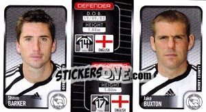 Sticker Shaun Barker / Jake Buxton  - Coca-Cola Championship 2009-2010 n. 106 - Panini