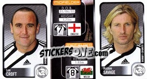 Sticker Lee Croft / Robbie Savage  - Coca-Cola Championship 2009-2010 - Panini