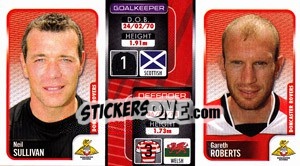 Cromo Neil Sullivan / Gareth Roberts  - Coca-Cola Championship 2009-2010 - Panini