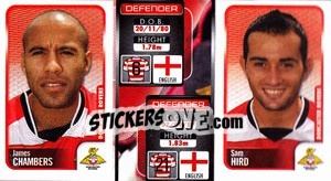 Sticker James Chambers / Sam Hird  - Coca-Cola Championship 2009-2010 n. 120 - Panini