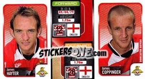 Sticker James Hayter / James Coppinger  - Coca-Cola Championship 2009-2010 n. 127 - Panini