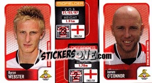 Sticker Byron Webster / James O'Connor  - Coca-Cola Championship 2009-2010 n. 128 - Panini
