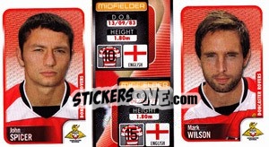 Sticker John Spicer / Mark Wilson  - Coca-Cola Championship 2009-2010 n. 129 - Panini